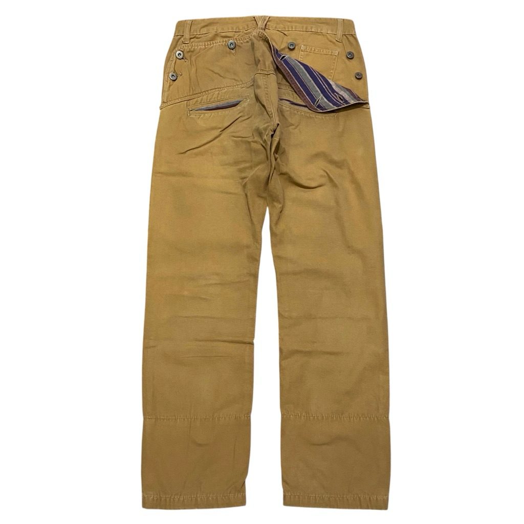 Vtg Jungle Storm Blanked Lined Canvas Pants - Brown