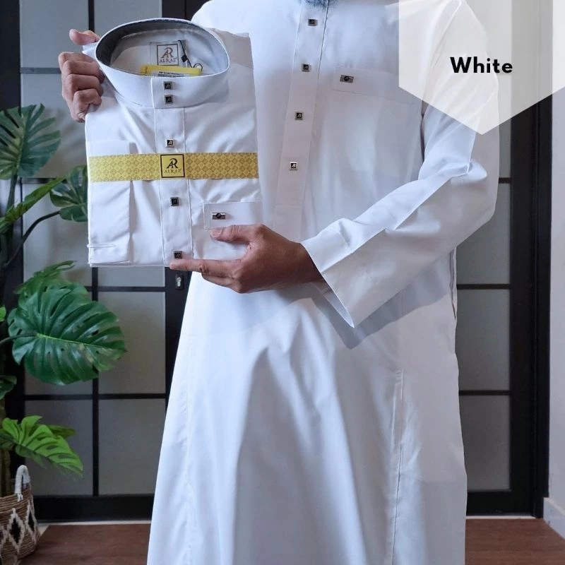 Jubah Al Raz Bahan Polyster Zink Lengan Panjang Non Manset