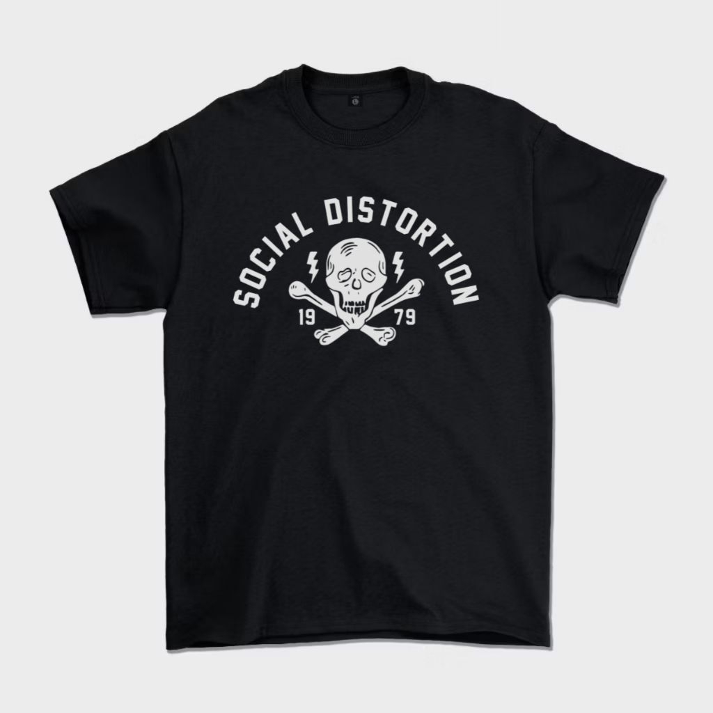 T-shirt Social Distortion  - Kaos Tengkorak 1979 Social Distortion Band