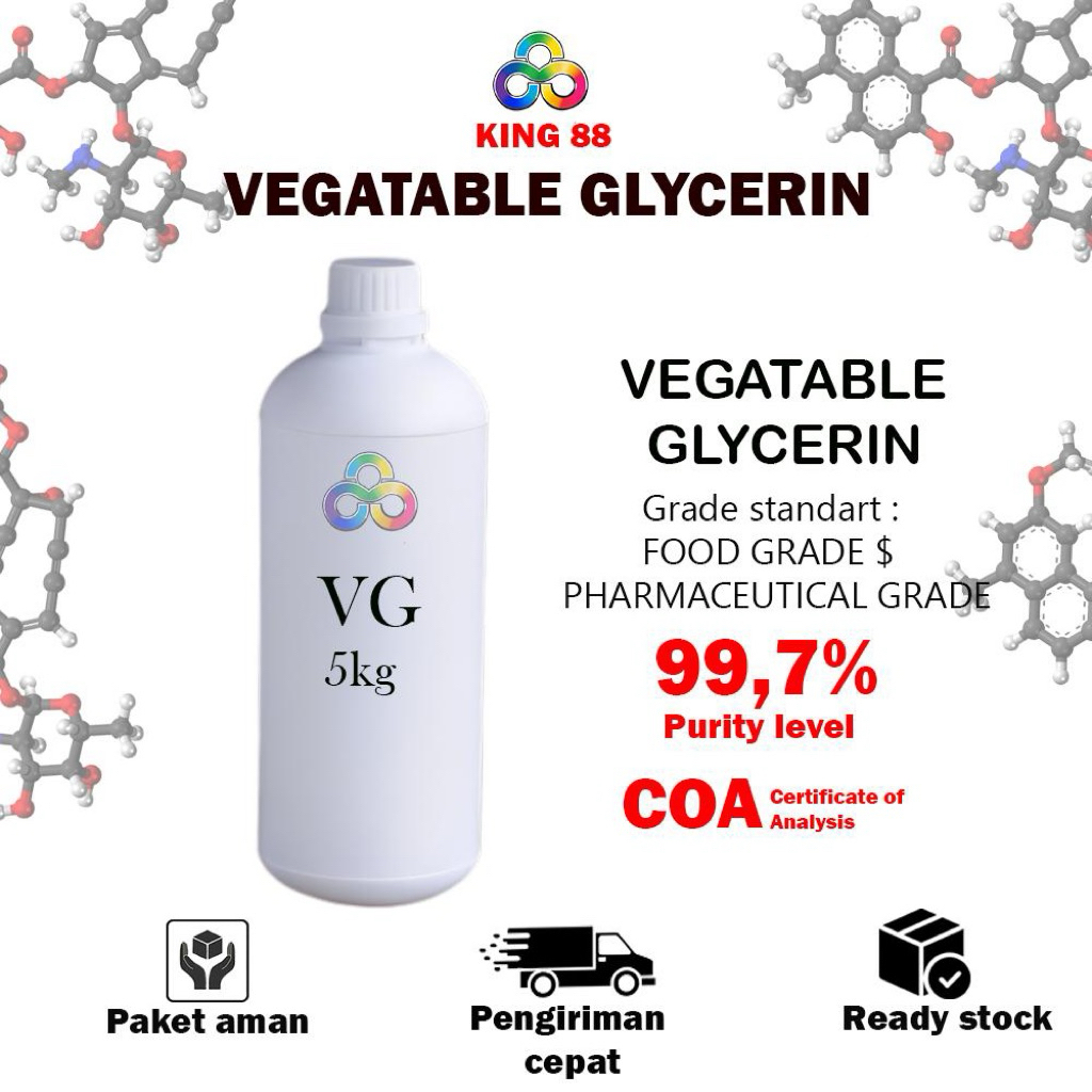 Gliserin 5kg - Vegatable Glycerin - Gliserin Nabati - GlIserol Pharmaceutical Grade