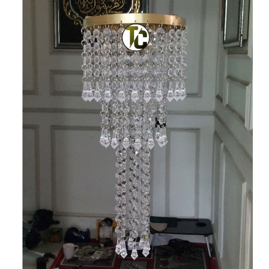 Lampu kristal juntai size (20×60) +piting - dekorasi/rumah/wedding/pelaminan