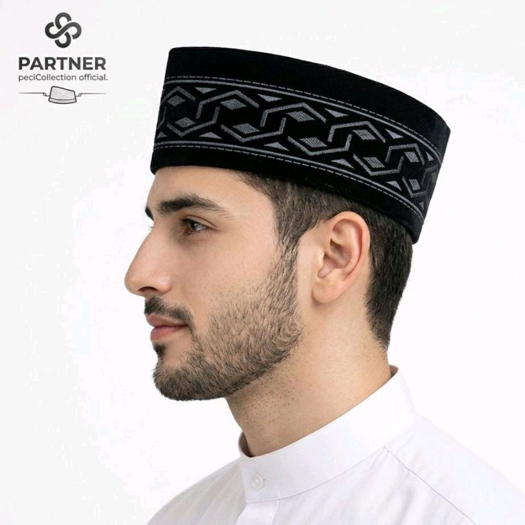 Peci Songkok Nasional Peci Hitam songkok hitam Motif 3D Peci berkualitas Premium Pria dewasa