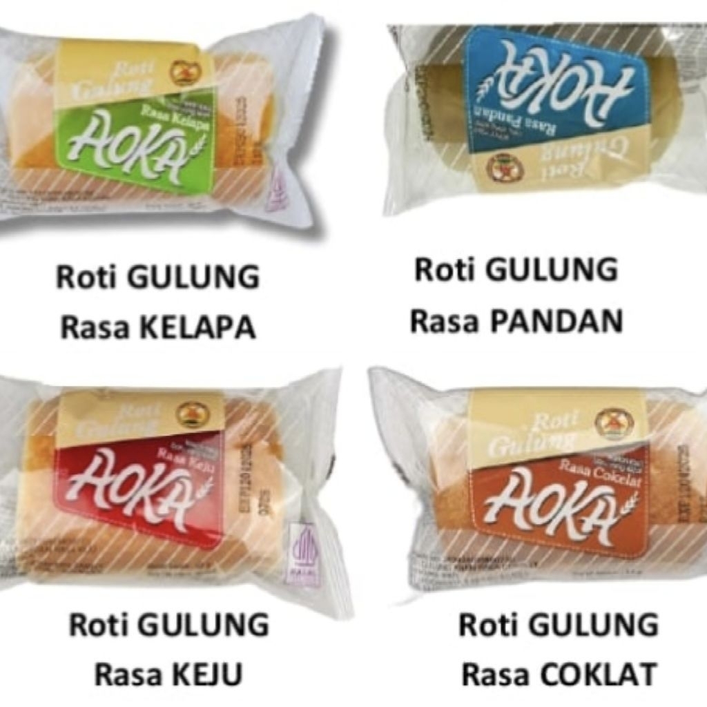 Roti Gulung AOKA - 1 Karton isi 60 Pcs