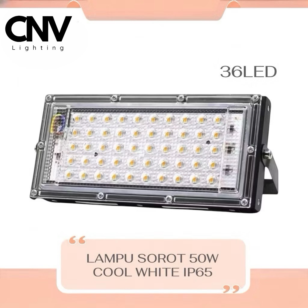 LAMPU SOROT LED 50W IP65 / KAP SOROT TIPIS IP65