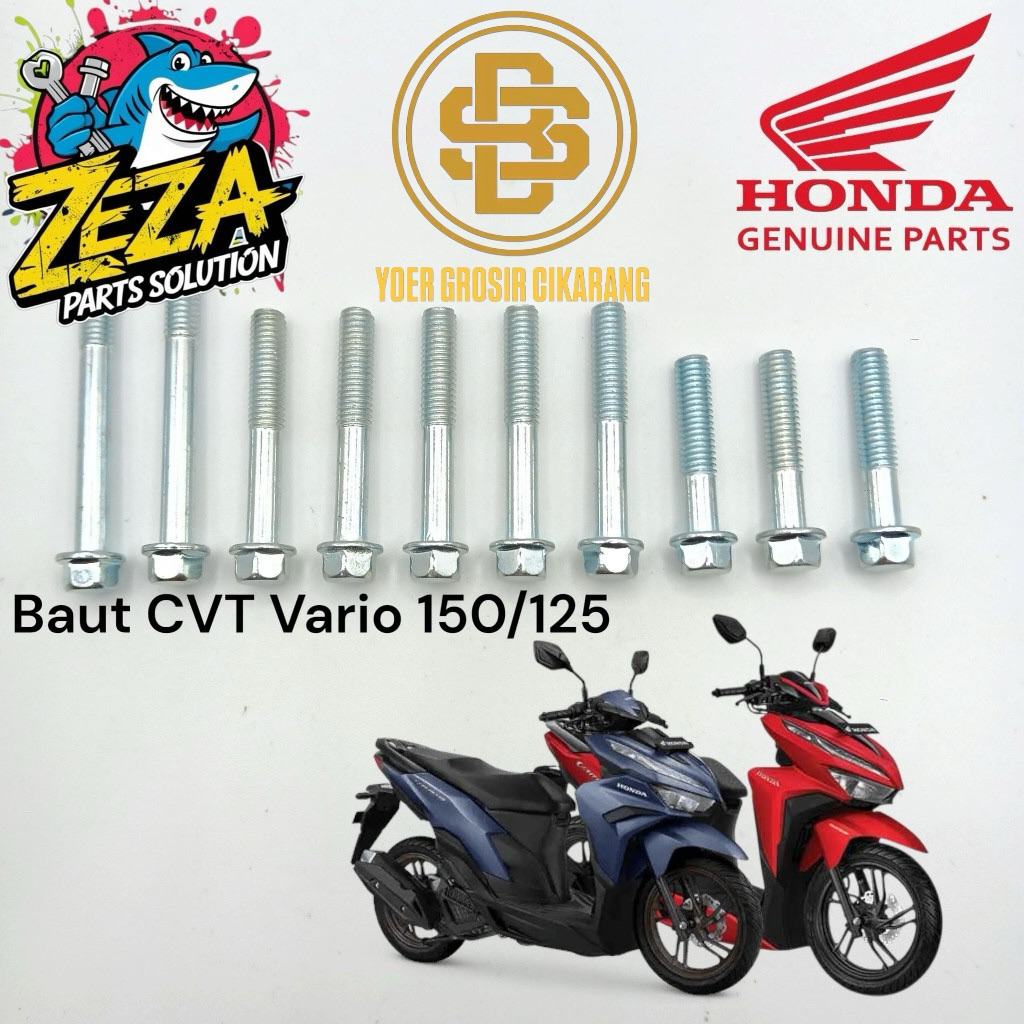 TERLARIS 1 Set Baut Blok CVT HONDA Vario 150 Vario125 Baut CVT HONDA VARIO 125/150 Original