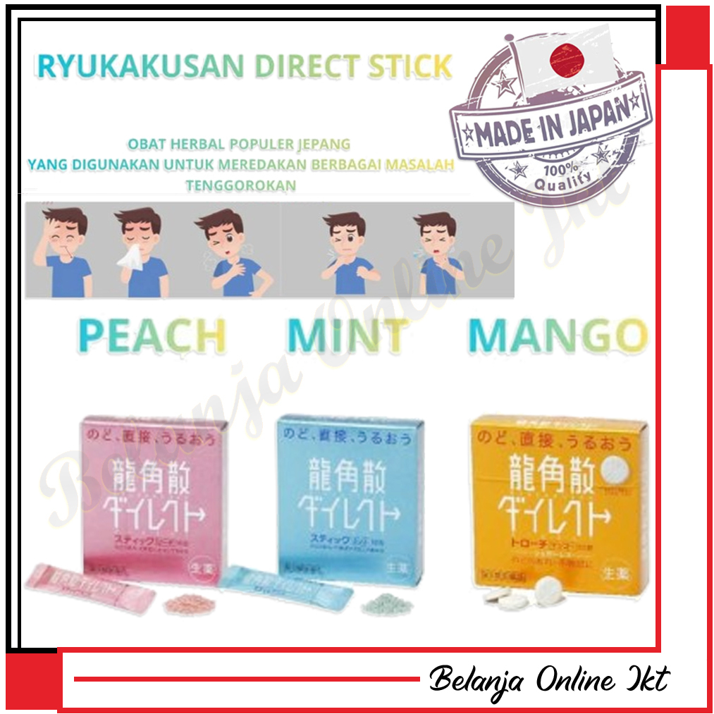 RYUKAKUSAN Obat Sakit Tenggorokan Obat Gatal Tenggorokan ORIGINAL JAPAN