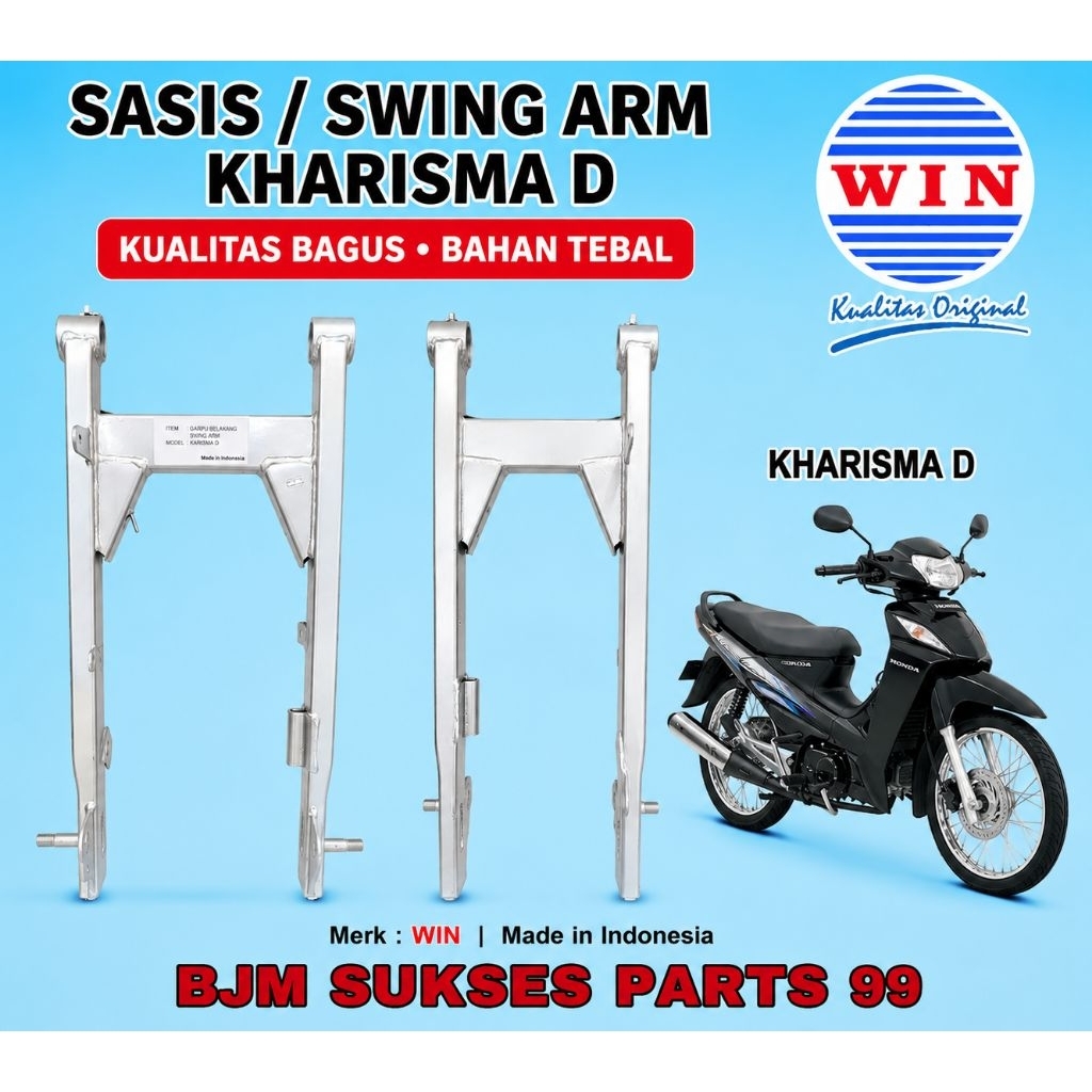 SASIS/SWING ARM HONDA KARISMA D KUALITAS BAGUS WIN PRODUK.