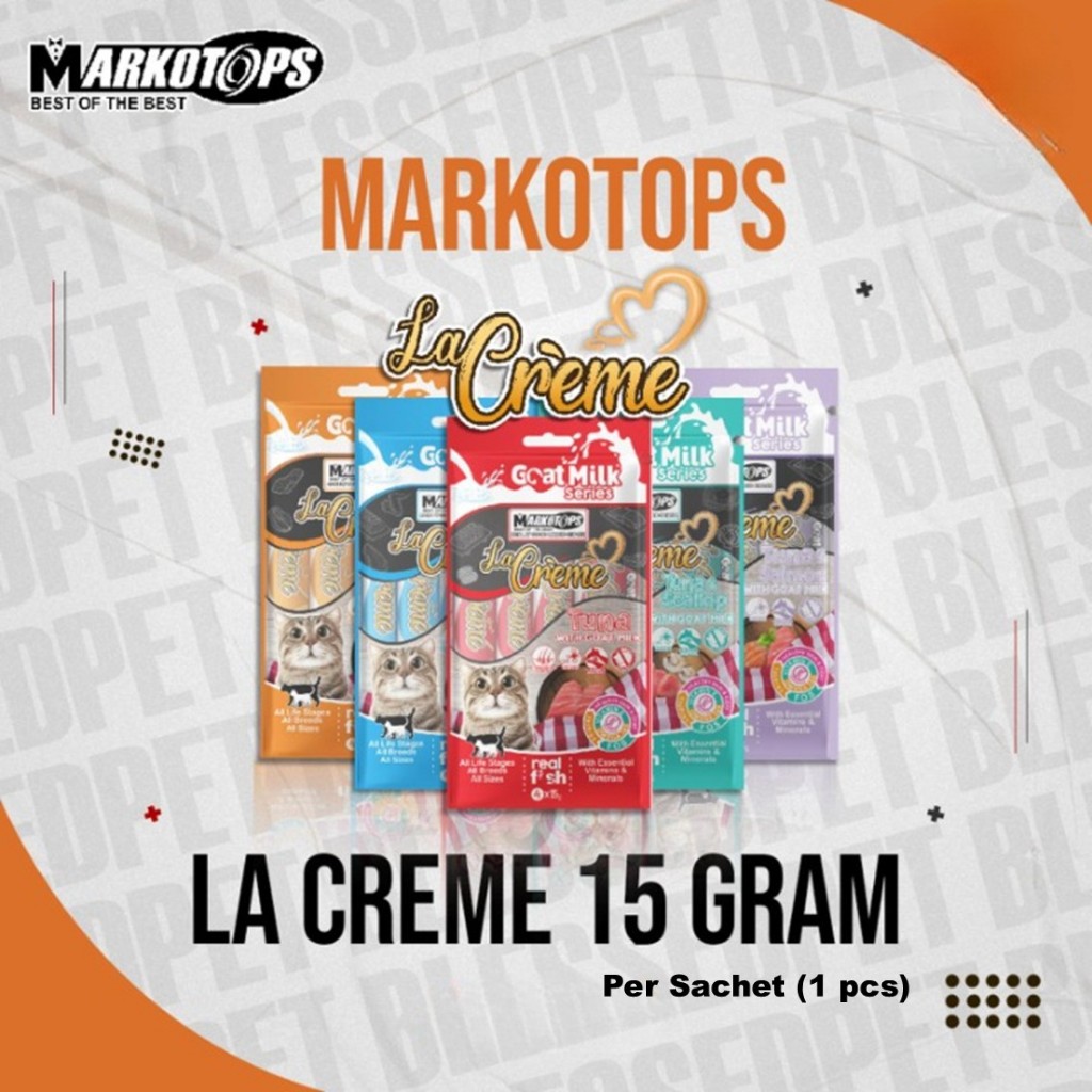 Markotop Creamy 15gr Snack Kucing Makanan Basah Cemilan Meo Bio Cat Food