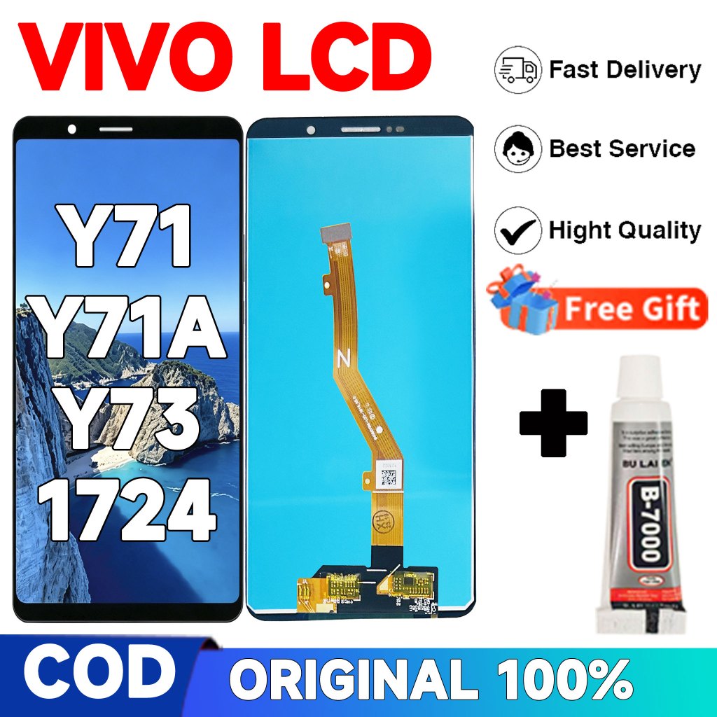 ORIGINAL LCD for VIVO Y71/Y71A/Y73/1724 Original COMPLETE Fullset layar hp Touch screen