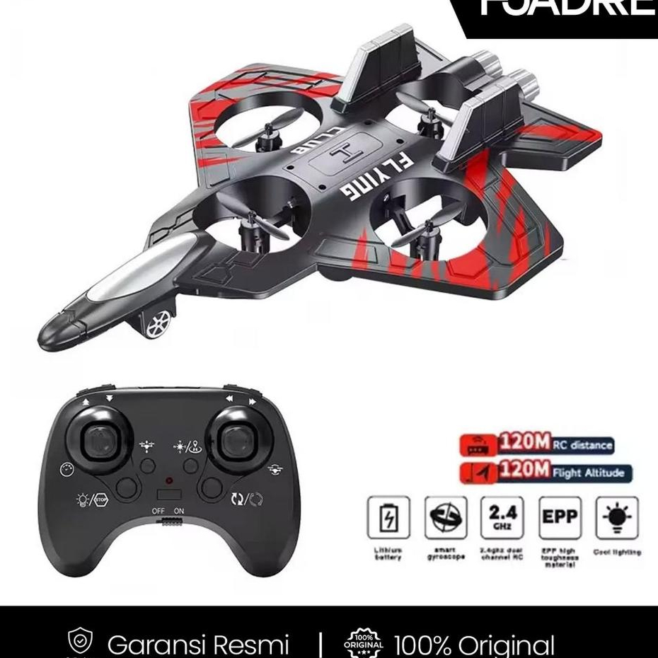 Mainan Pesawat Terbang Remote Control Anak Led Fighter Plane AirPlane Foam Rc 360° Charge