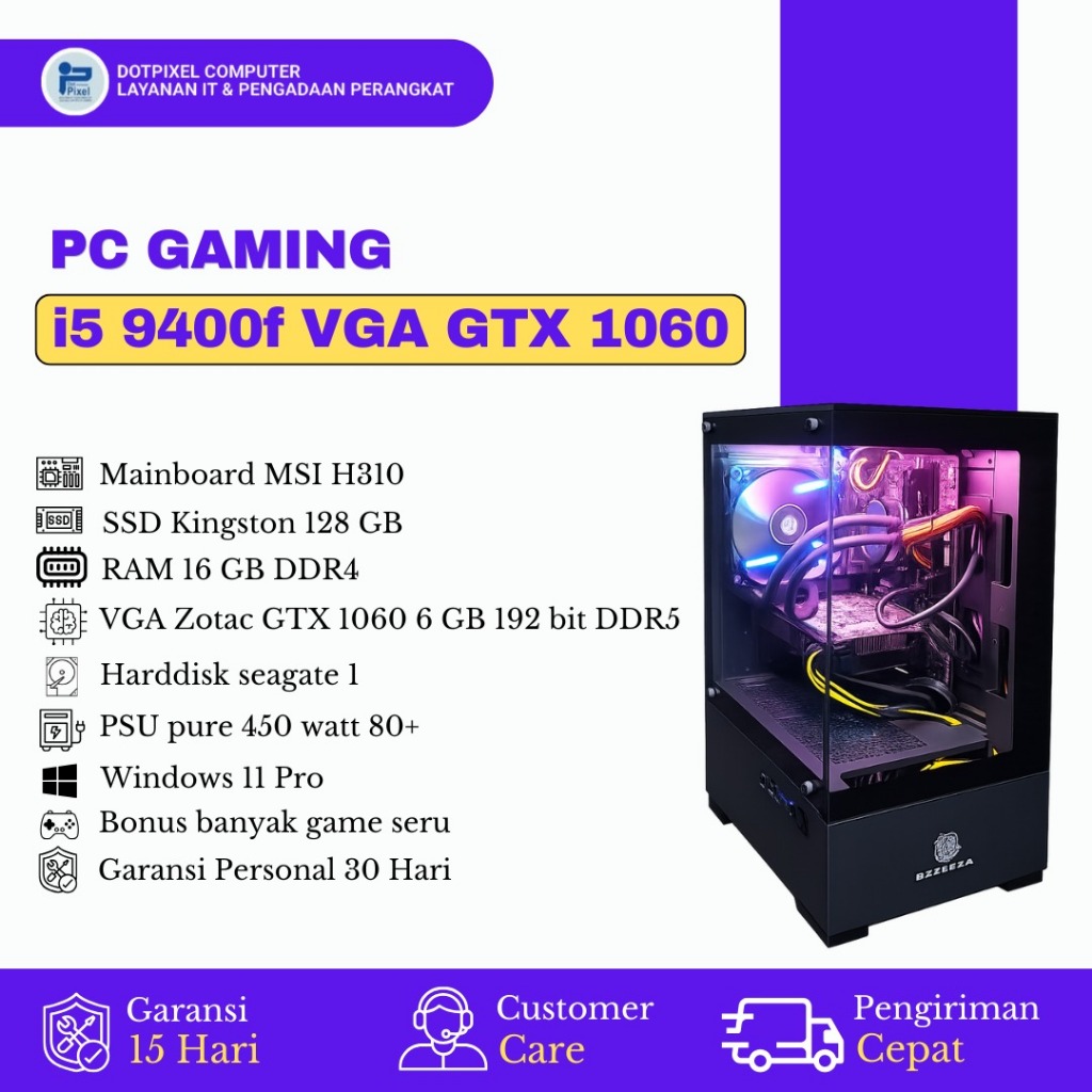 PC GAMING i5 9400f VGA GTX 1060