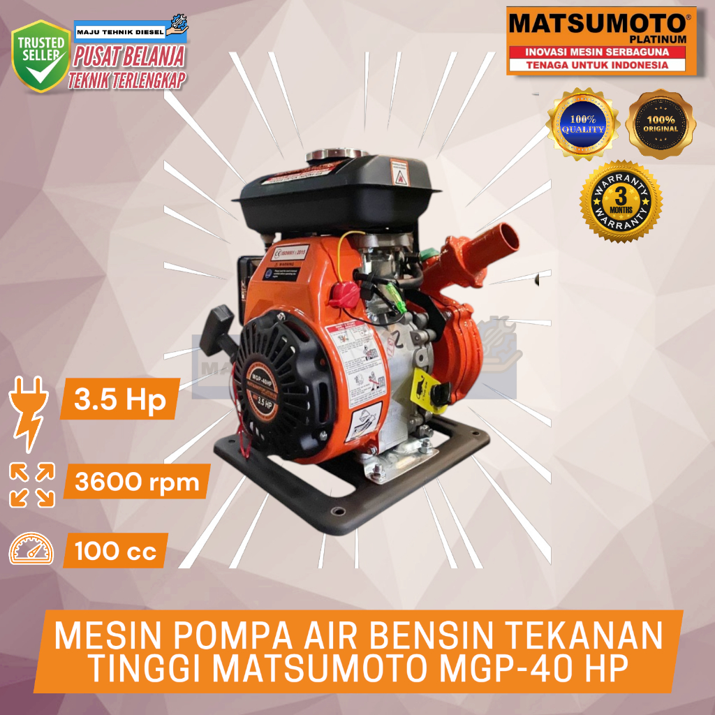 Pompa Air Pemadam Jinjing MATSUMOTO MGP40HP 1,5inch 4Tak