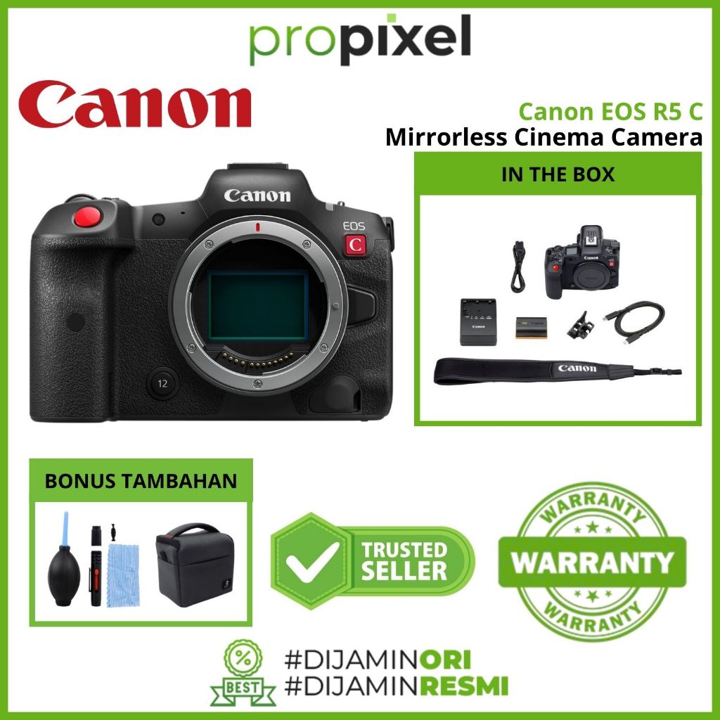 Canon EOS R5 C Mirrorless Cinema Camera Canon R5C Kamera Garansi Resmi