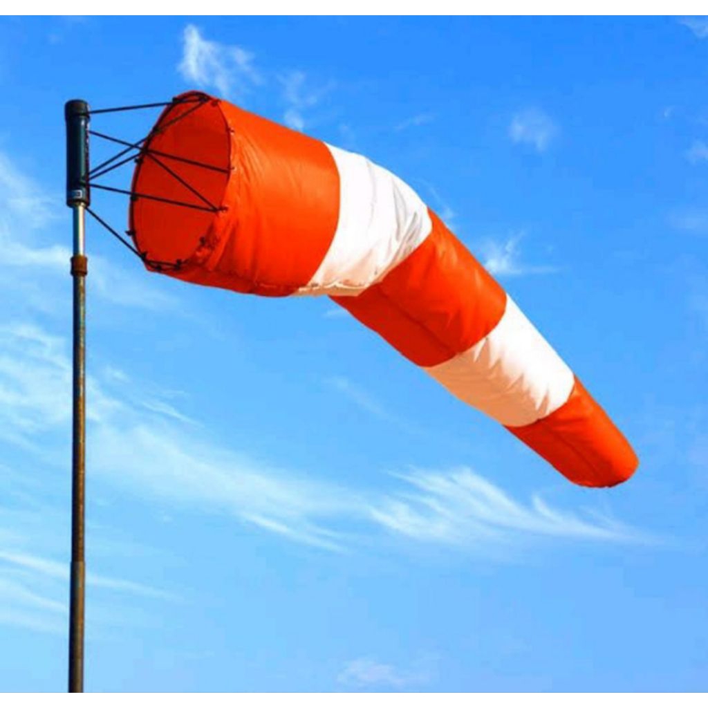 Windsock Orange dan Putih