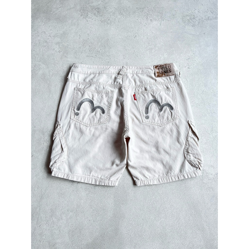 Evisu Metallic embroidery Short Cargo Pants