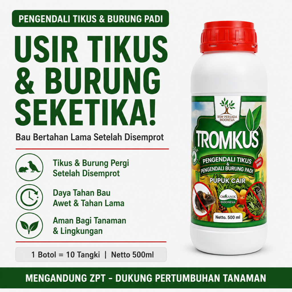 Tromkus Pestisida Rodentisida Racun Obat Pupuk Cair Plus ZPT Semprot Pengendali Pengusir Pembasmi Ha