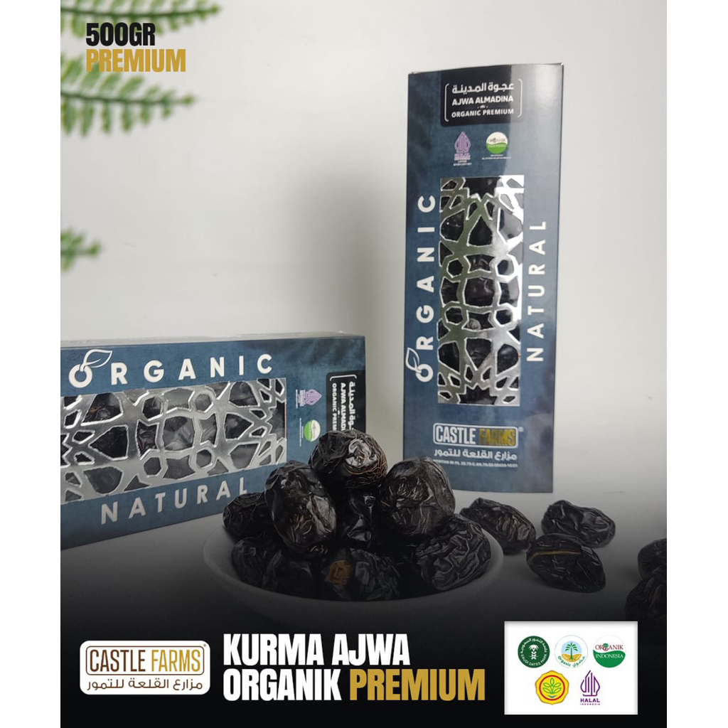 (500gr) Ajwa Premium Castle Farms Kemasan 500gr / ORIGINAL CASTLE FARMS / Vikhran Shop