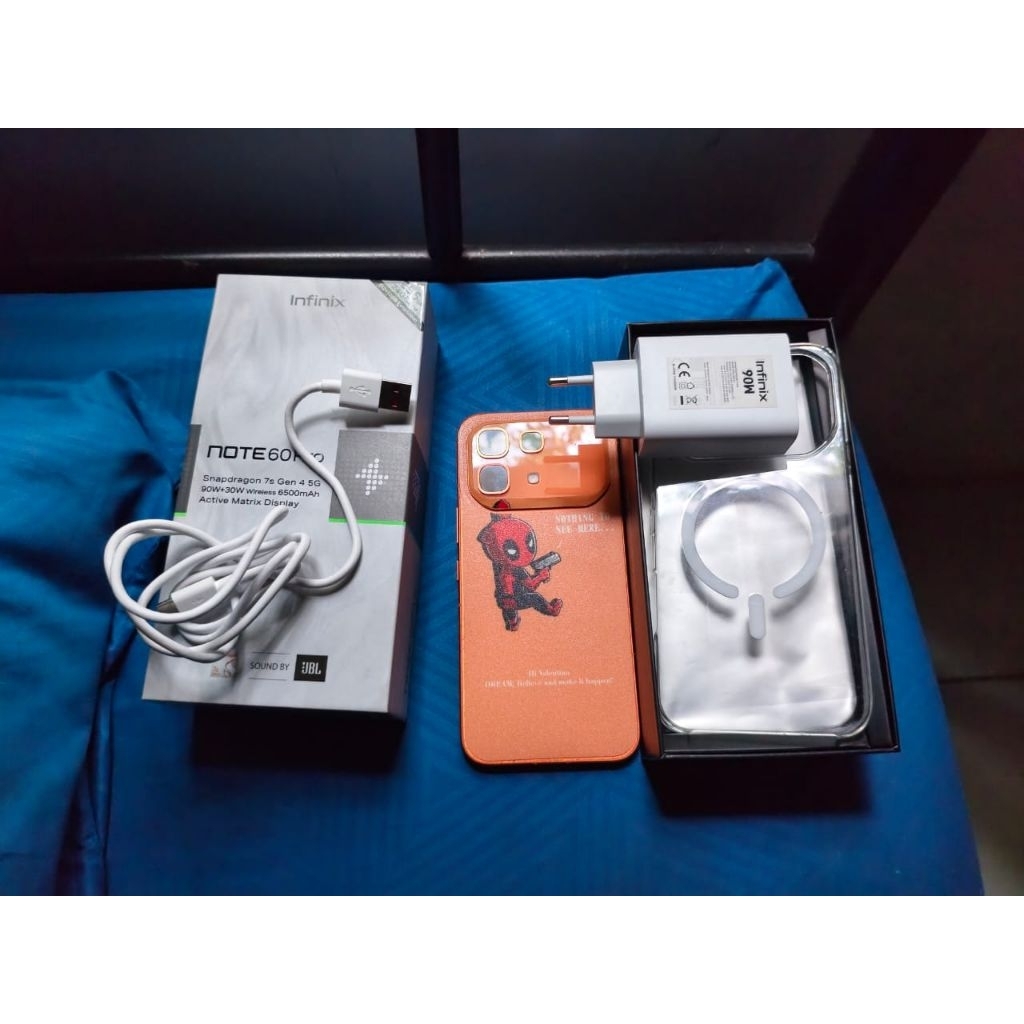 HP Infinix Note 60 Pro 5G 12 + 12 GB 256 GB (Extended) Solar Orange Snapdragon 7S Gen 4 Fullset Seco