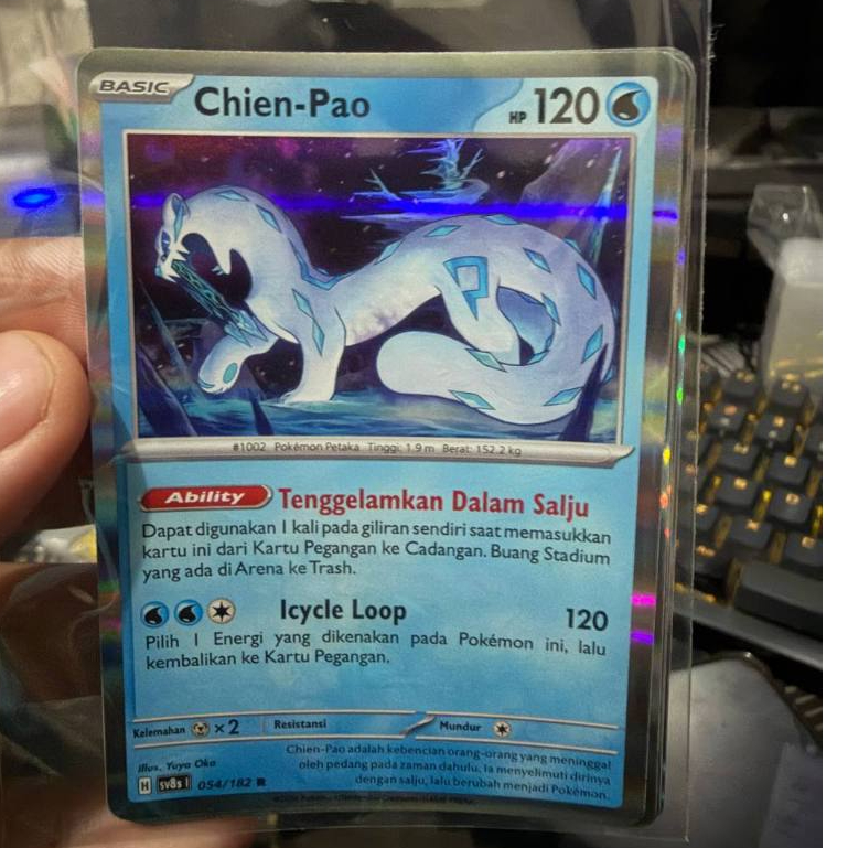 Chien-Pao sv8s 054/182 R Kartu Holo Chien Pao Pokemon TCG Indonesia