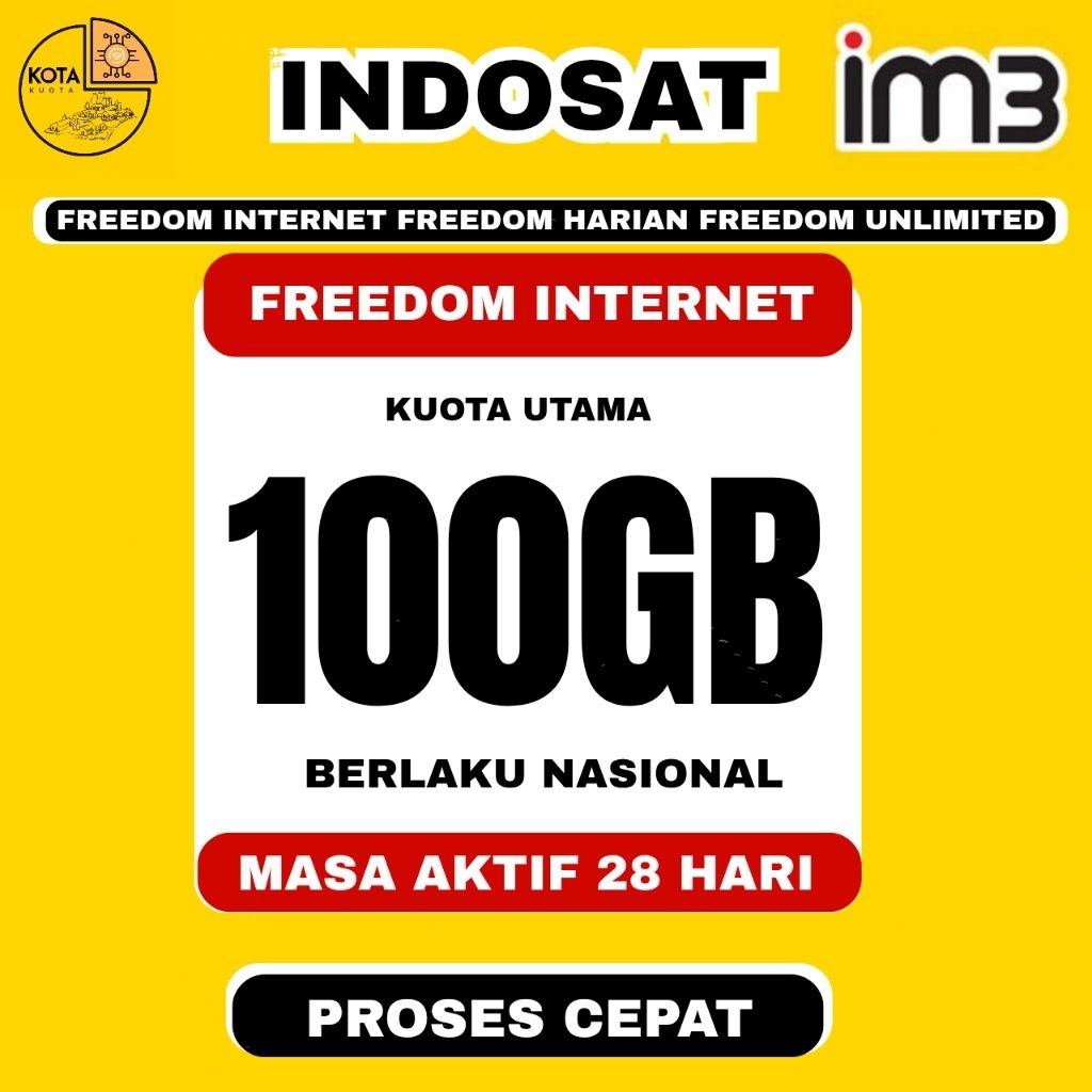 PROMO KUOTA INDOSAT 100GB FULL 24JAM PROSES CEPAT
