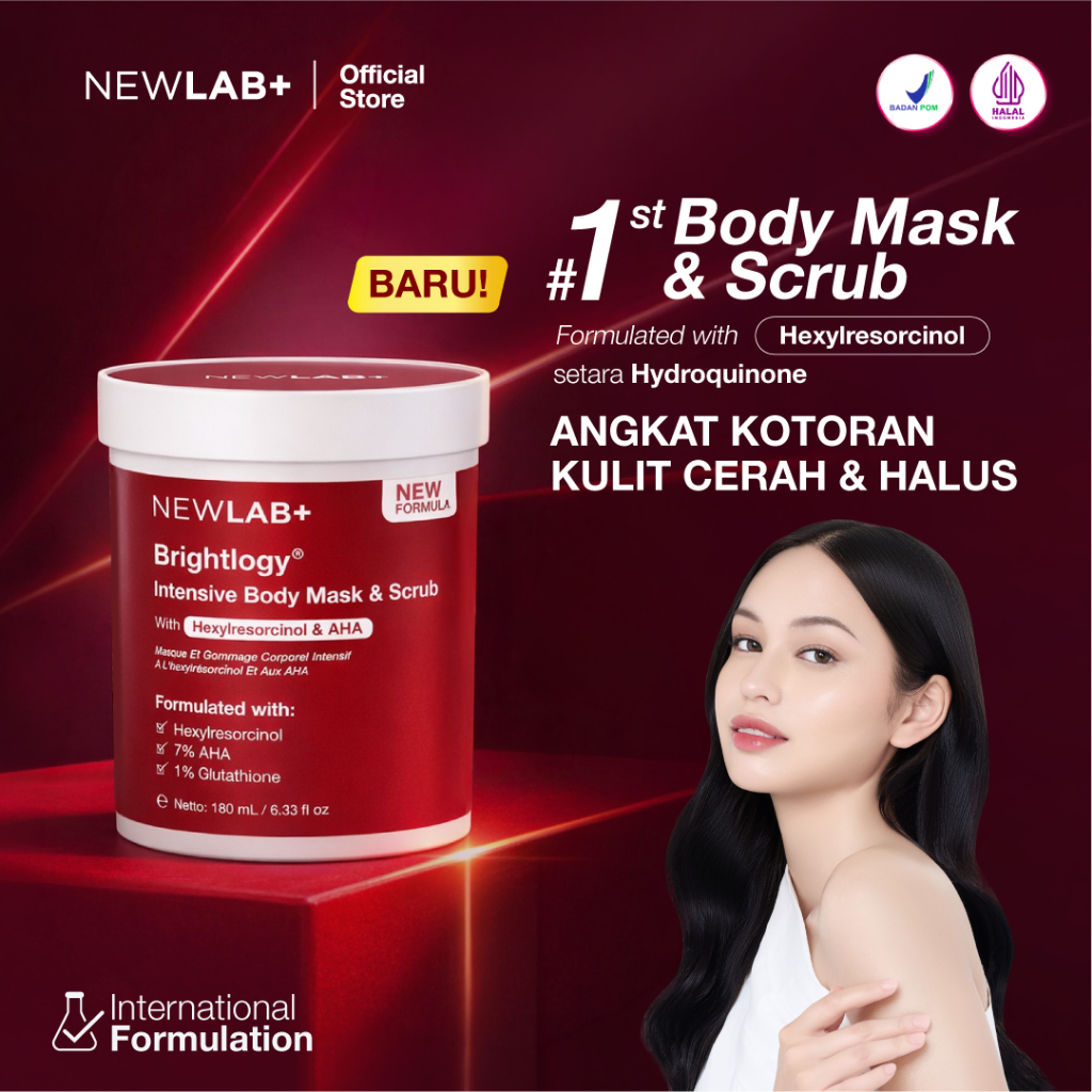 Intensive Body Mask and Scrub with Hexylresorcinol and AHA | Body Scrub untuk Memutihkan | Scrub Bad