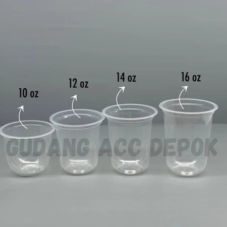 GELAS OVAL BSM / GELAS U CUP BSM 10 OZ ISI -/+ 50 PCS