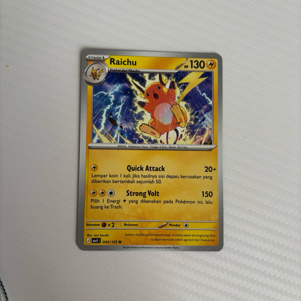 Raichu 045/123 Indonesia Pokemon TCG