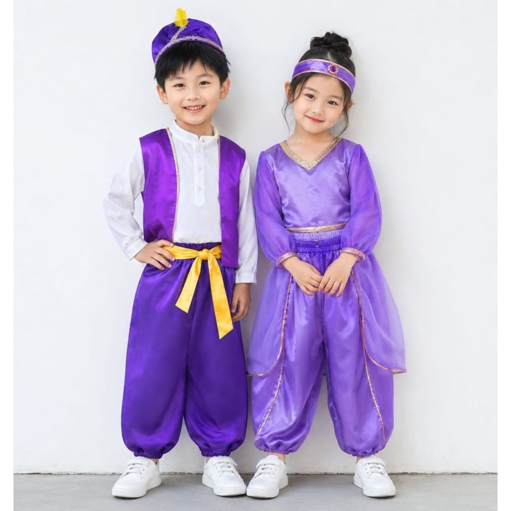 kostum aladin anak dan dewasa /kostum aladin newborn/kostum aladin dan kostum princess jasmine/kostu