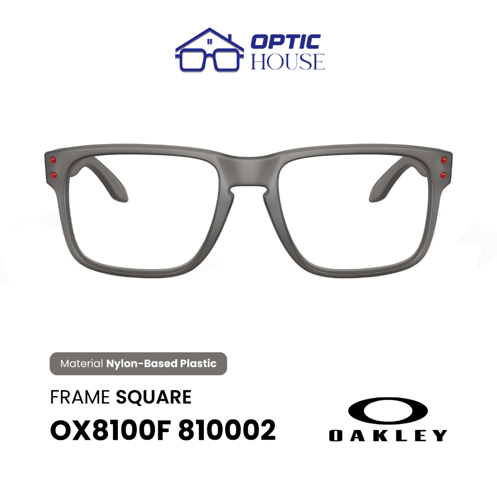 Oakley OX8100F Holbrook RX A Eyeglasses 810002 Satin Grey Smoke Frame