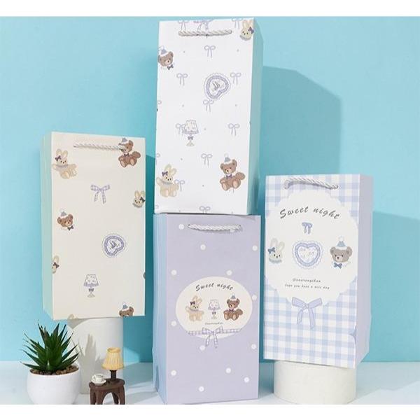 Paper bag Tas Tumbler Gift Bingkisan Ulang Tahun Goodiebag Kucing Beruang Pita Coquette