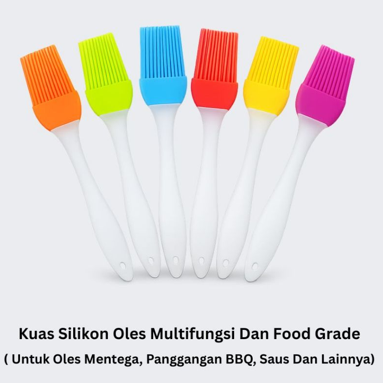 Kuas Silikon Oles Mentega Minyak Saus BBQ Food Grade, Tahan Lama Dan Multifungsi
