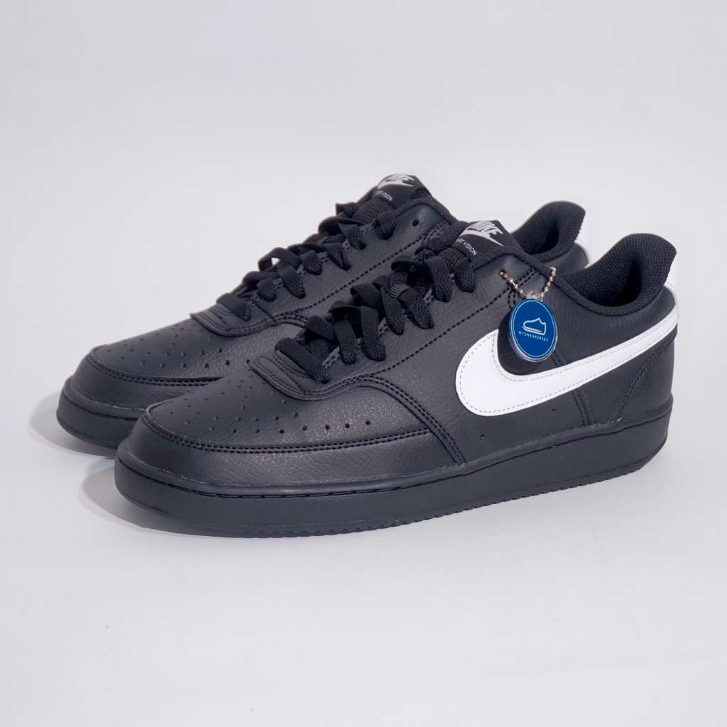 Court Vision Lo Black Black White 100% Original Bnib Resmi