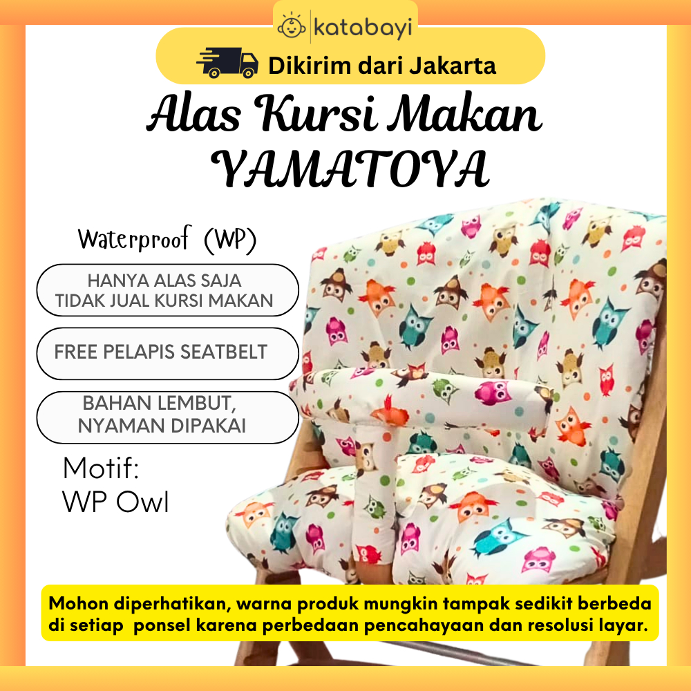 Alas Kursi Makan Bayi Yamatoya OWL Suku Suku Waterproof