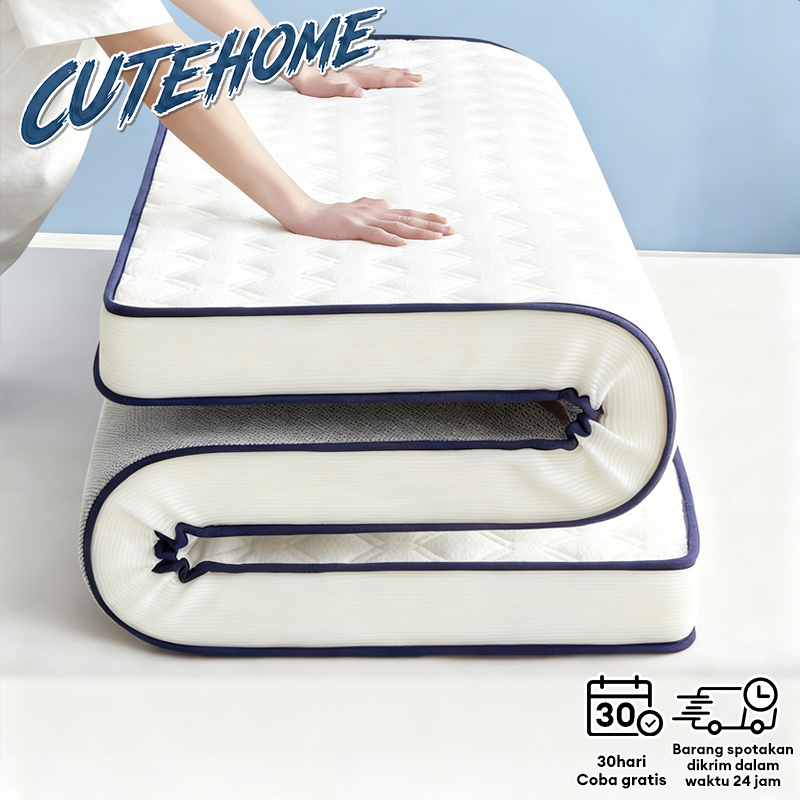 CUTEHOME Kasur Lateks Tebal 8cm Kasur Busa Berkualitas Tinggi Kasur Lipat Ukuran 180x200cm