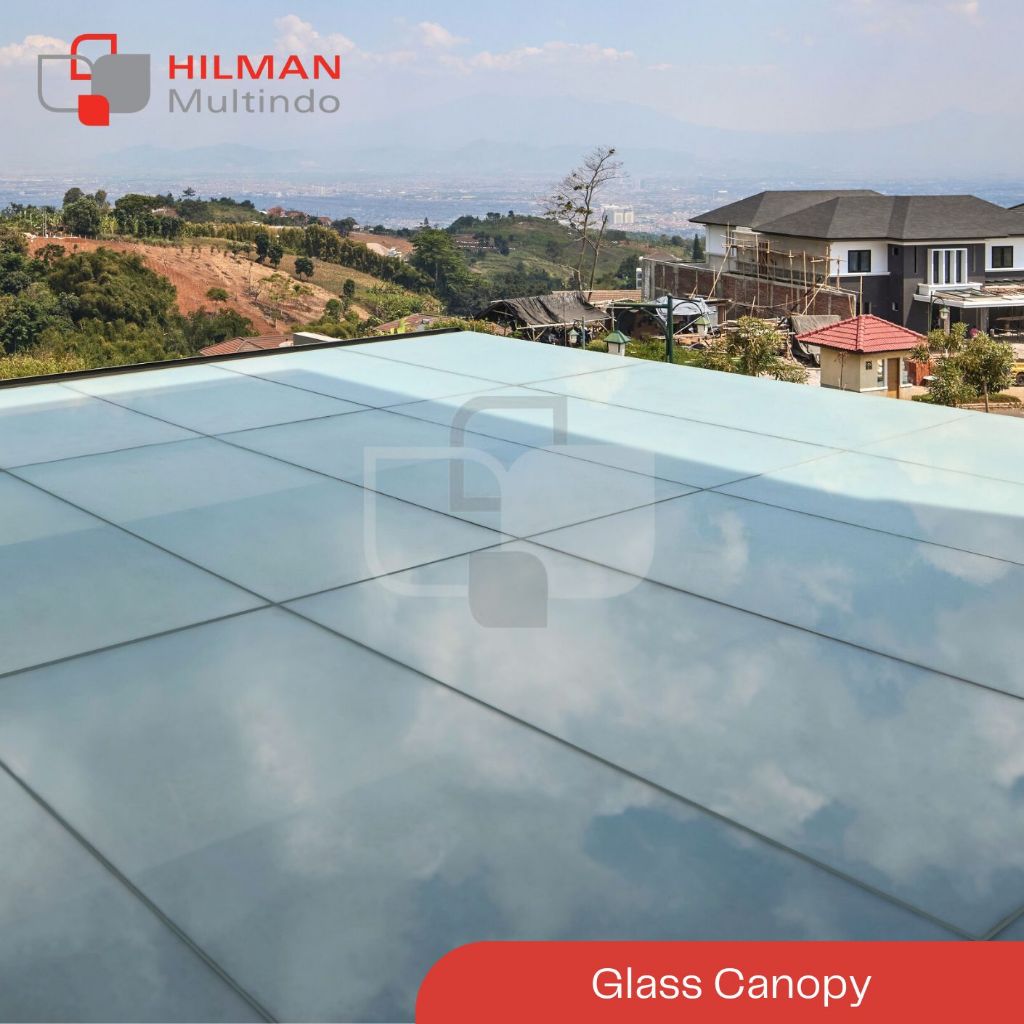 Kaca Kanopi - White Laminated Glass: Custom Design