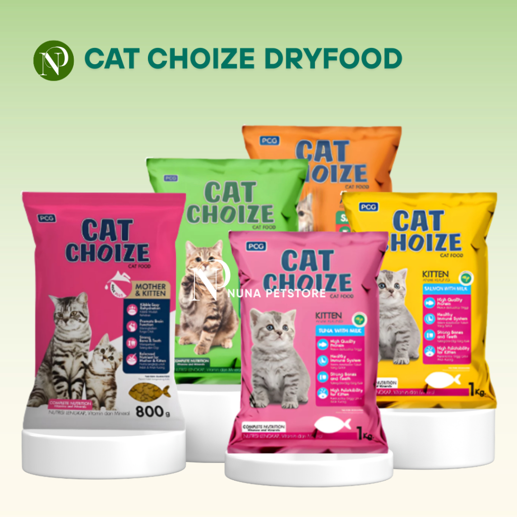Cat Choize Kitten Adult Tuna & Salmon Makanan Kucing Kering 800gr/1Kg - Pelet Makanan Kering Kucing 
