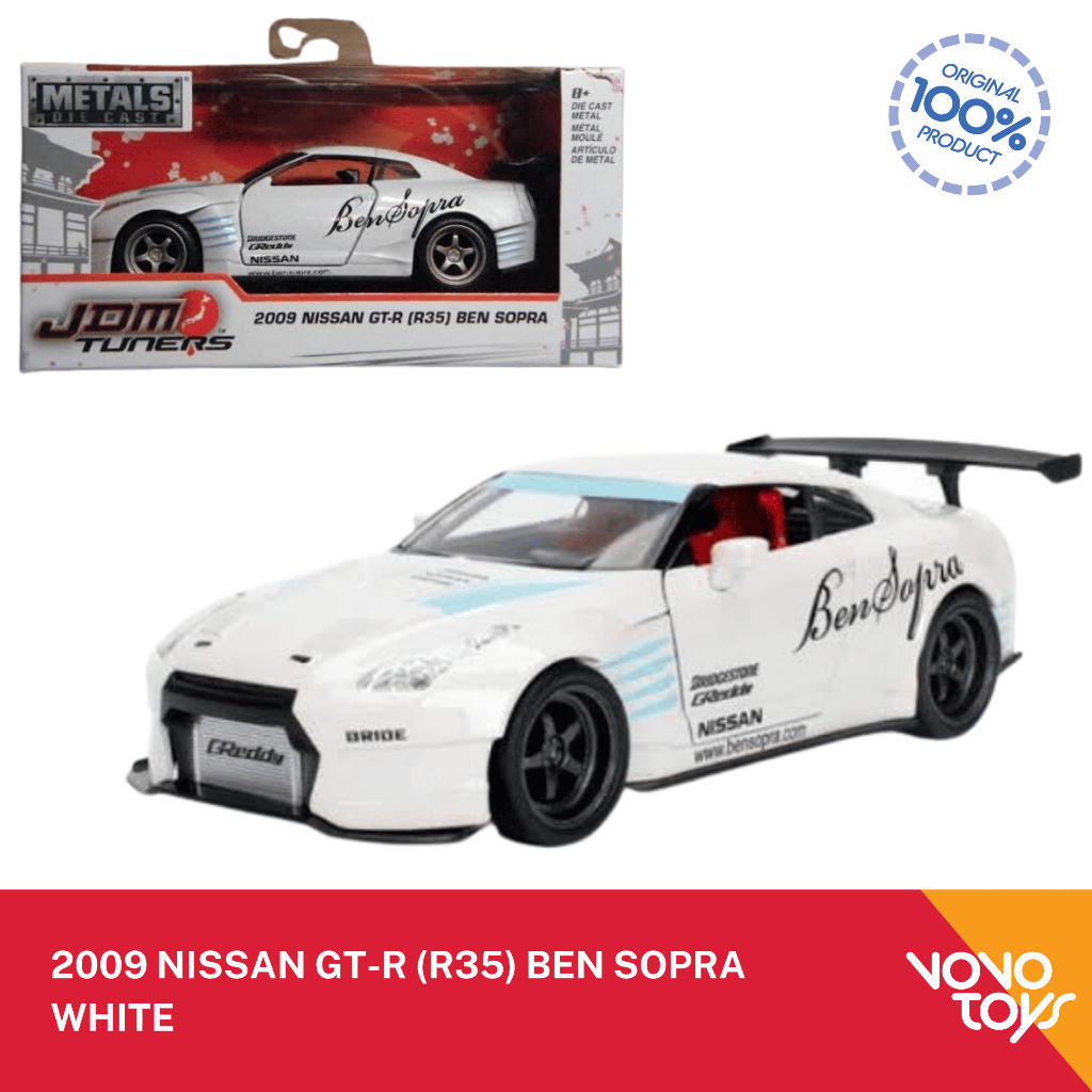 Jada 1/32 2009 Nissan GT-R (R35) Ben Sopra White