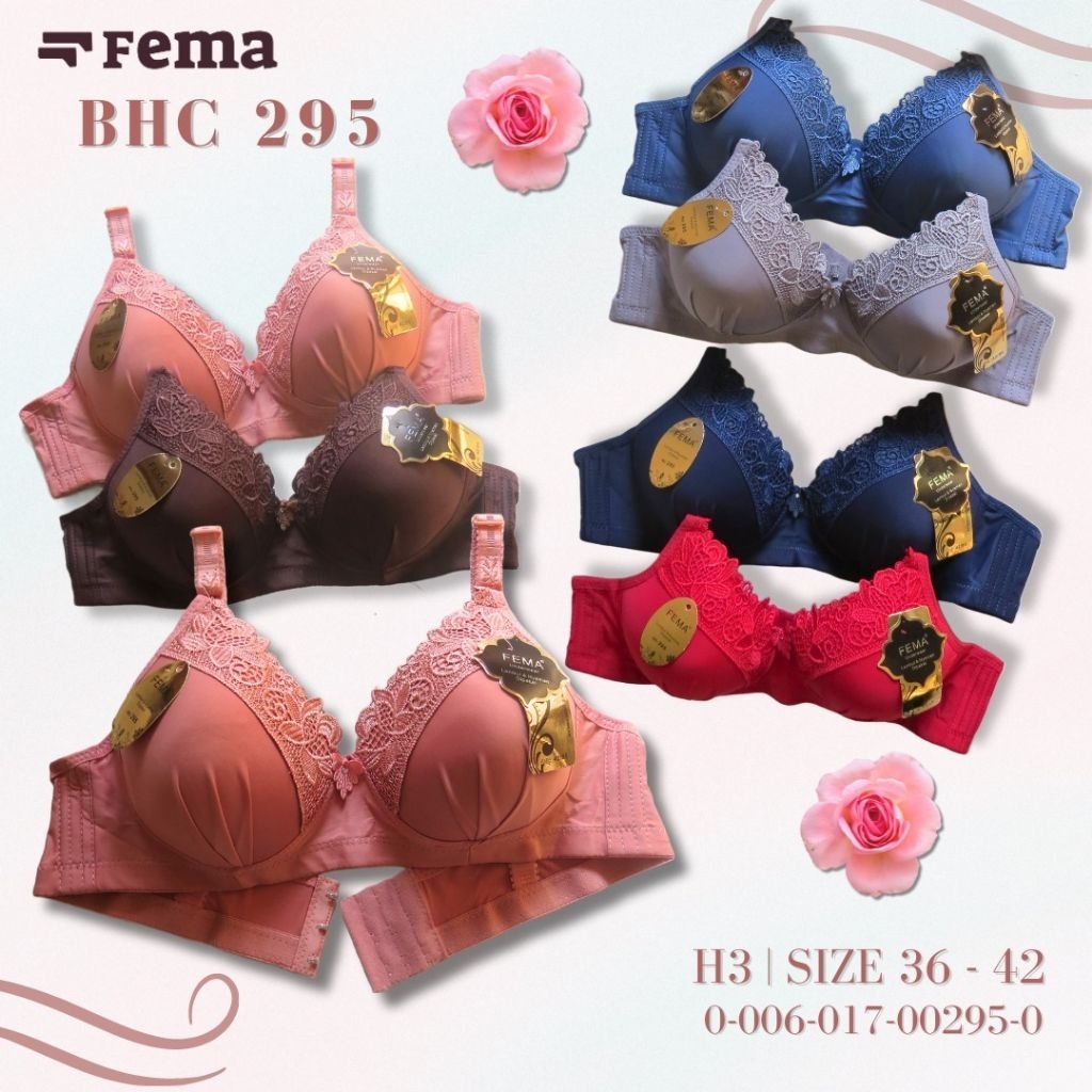 Bra wanita mrek fema  1956 /BH Bordil Cup B Tanpa kawat size 36_42 sidoarjo