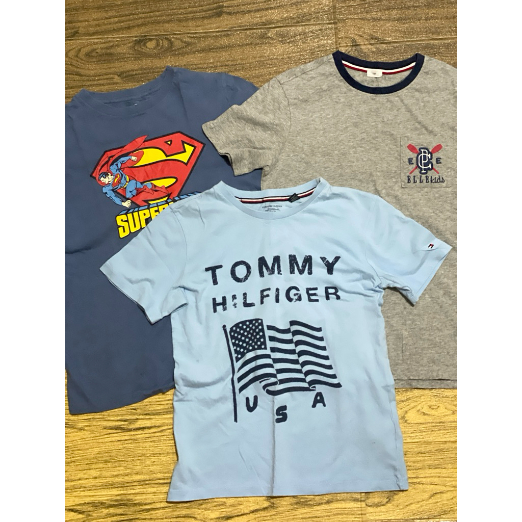 baju kaos katun anak tanggung remaja cowok laki branded size 140 145 150