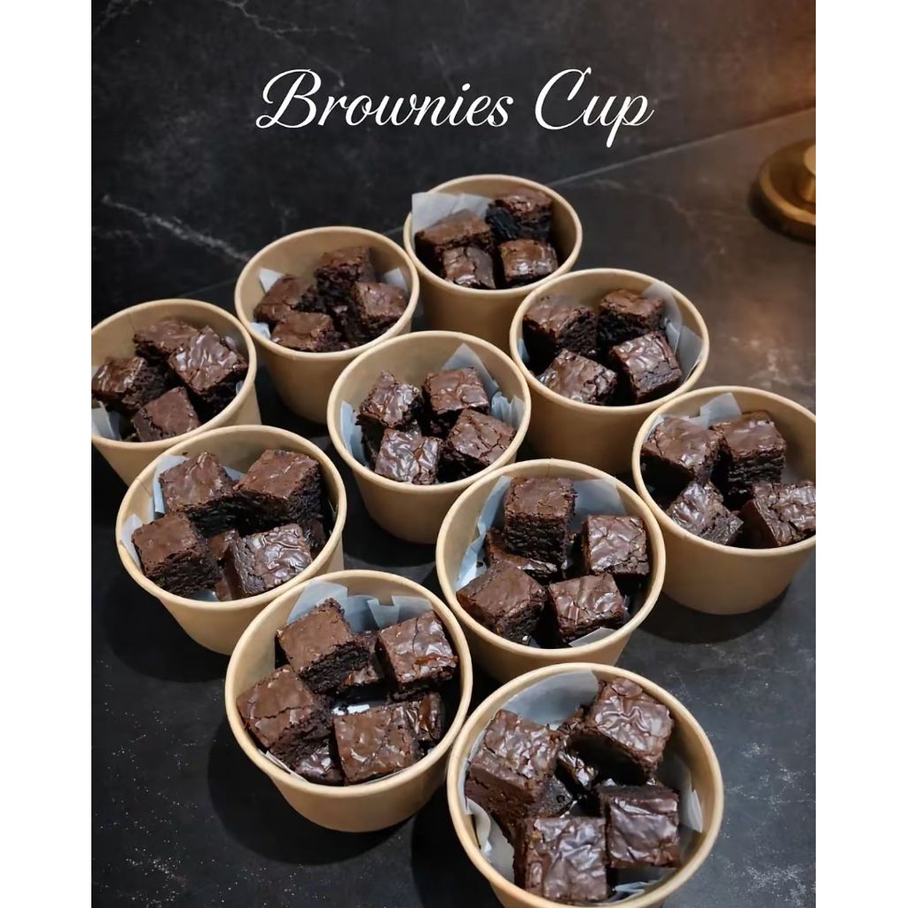 Brownies bites cup