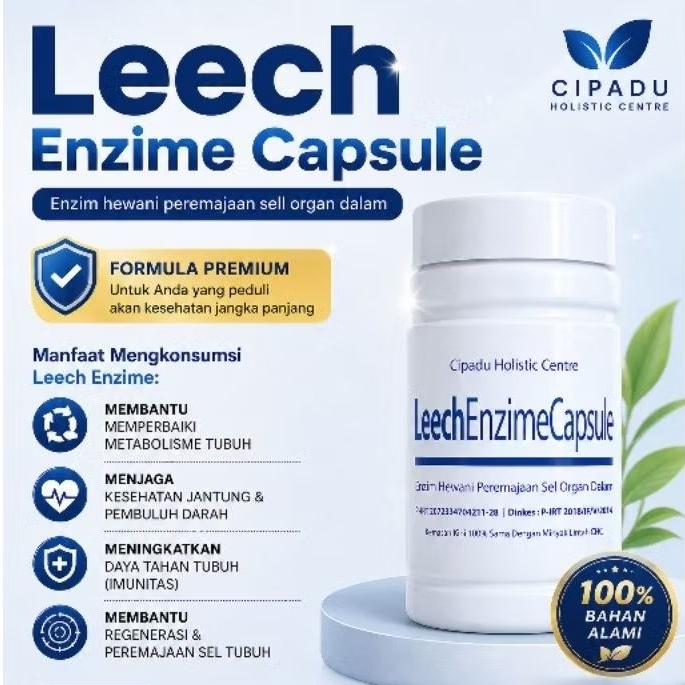 Leech Enzime Original Kapsul | Minyak Lintah Capsule | Atasi Kolesterol, Darah Tinggi & Stamina