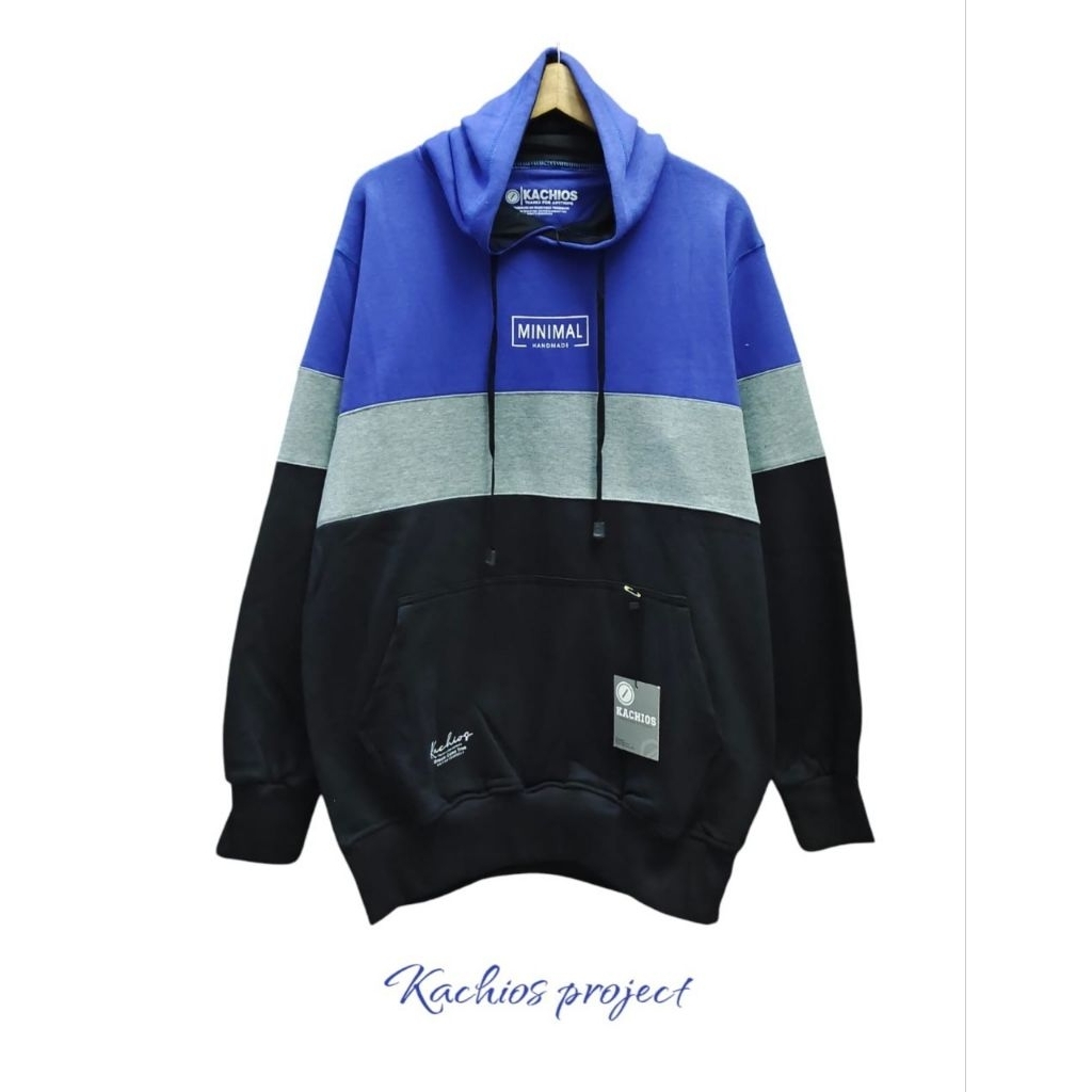 SWEATER HOODIE APLIKASI JAMINAN 100% ORIGINAL KACHIOS 100% COTTON FLECEE PREMIUM TEBAL GRAMASI 280 U