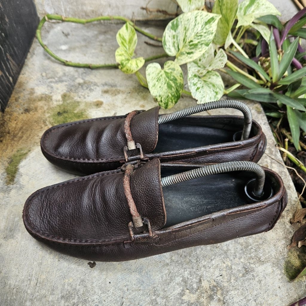 sepatu loafer second ermenegildo zegna size 42(27cm)