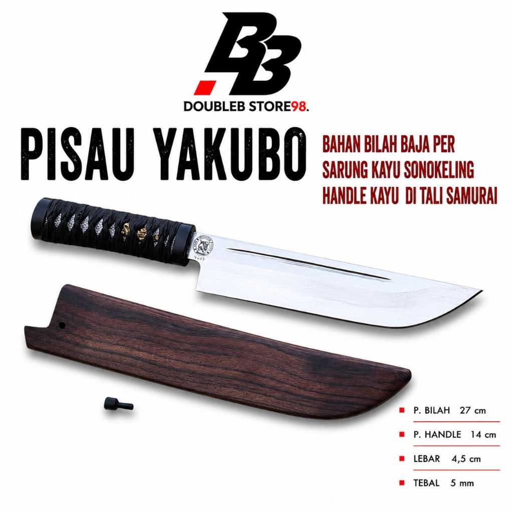 PISAU YAKUBO, PISAU CHEF PISAU DAPUR SAMURAI PREMIUM
