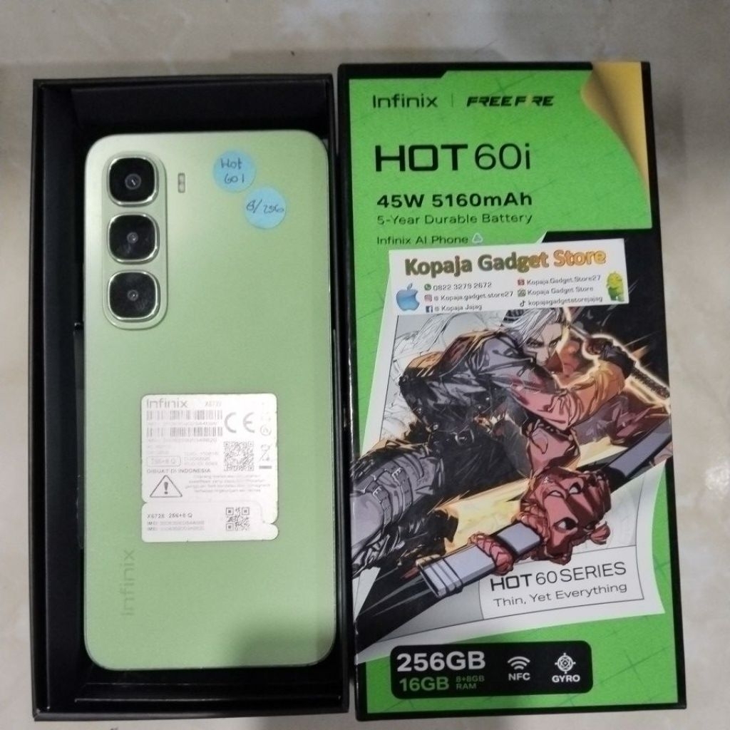 Infinix Hot 60i 8/256 second fullset