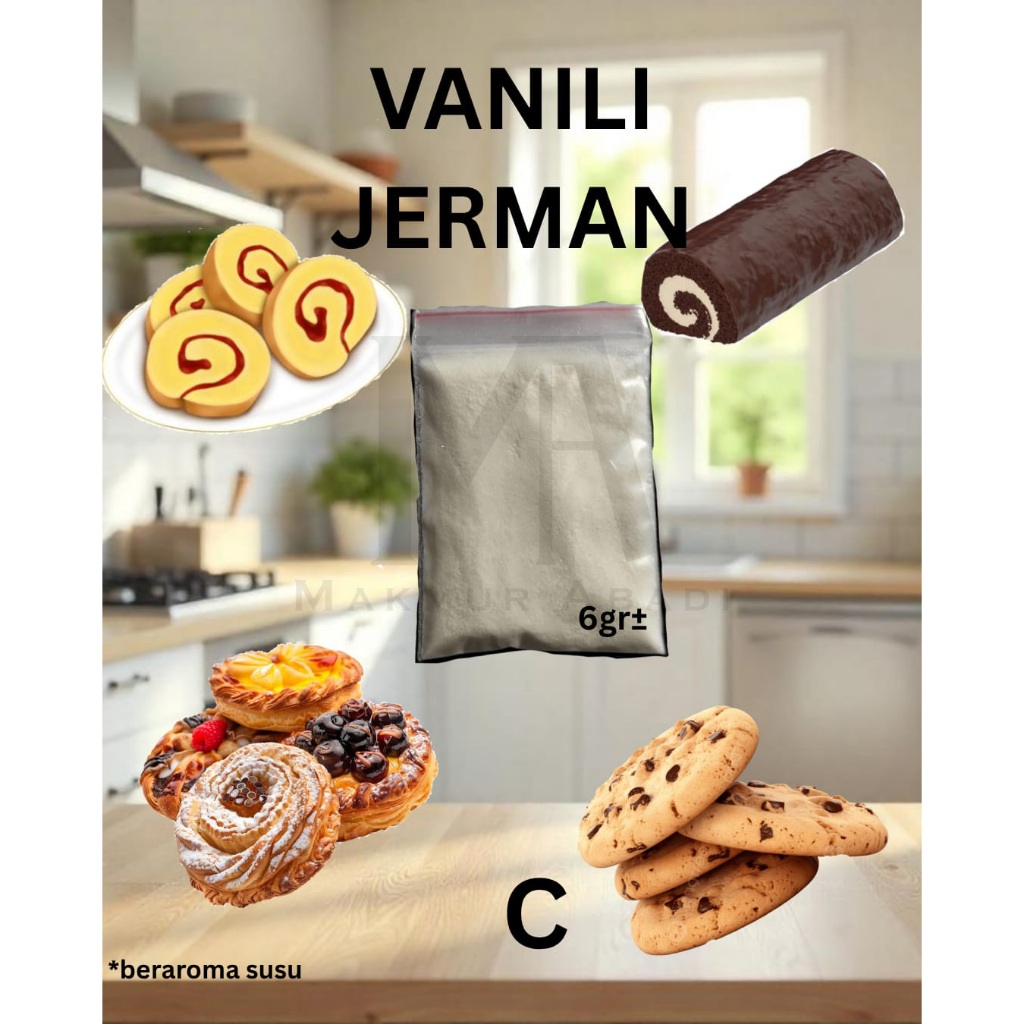 Vanili Jerman Bubuk - Vanili susu - Vanili jerman dengan aroma susu yang kuat - Type C