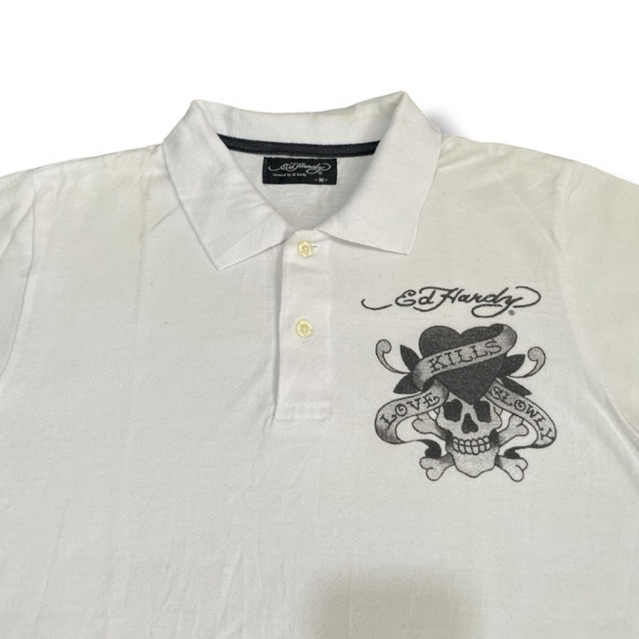 Baju Tshirt Kaos Kerah Oblong Polo Ed Hardy Bekas