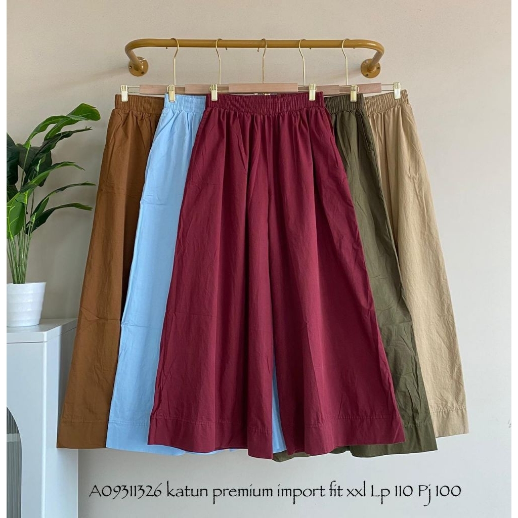 Celana kulot katun premium lp 110 fit xxl jumbo