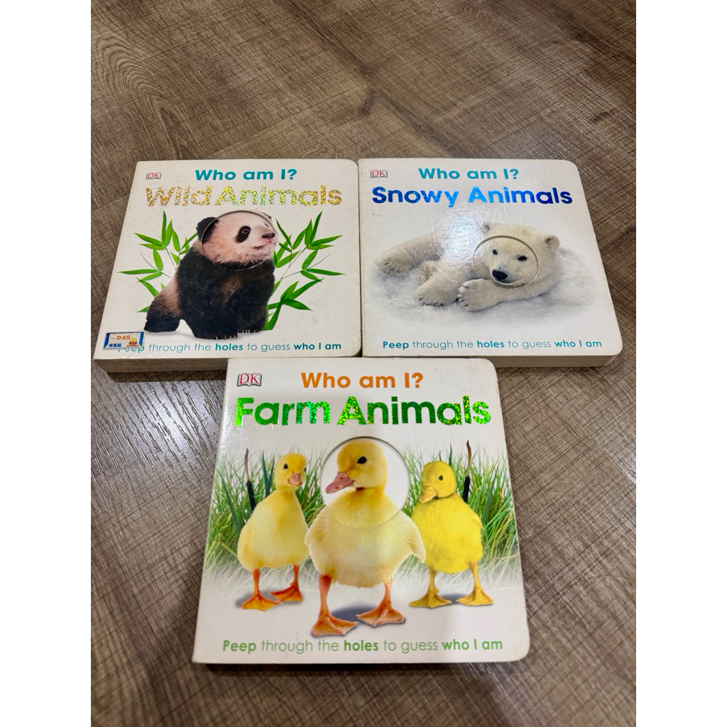 [PRELOVED] Set Buku Anak DK Who Am I? - Wild, Snowy, & Farm Animals (Kondisi Sangat Bagus)