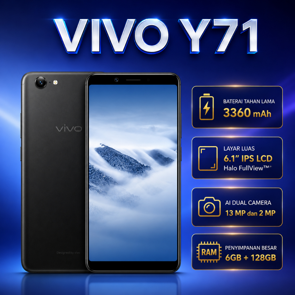 HANDPHONE VIVO Y71 RAM 6/128 GB [GARANSI 1 BULAN] / hp vivo